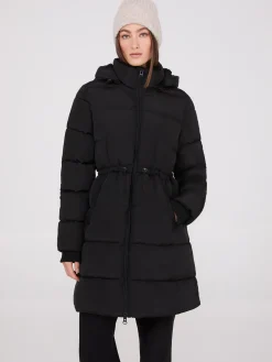 Drawstring Waist Puffer Jacket