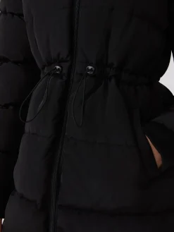 Drawstring Waist Puffer Jacket