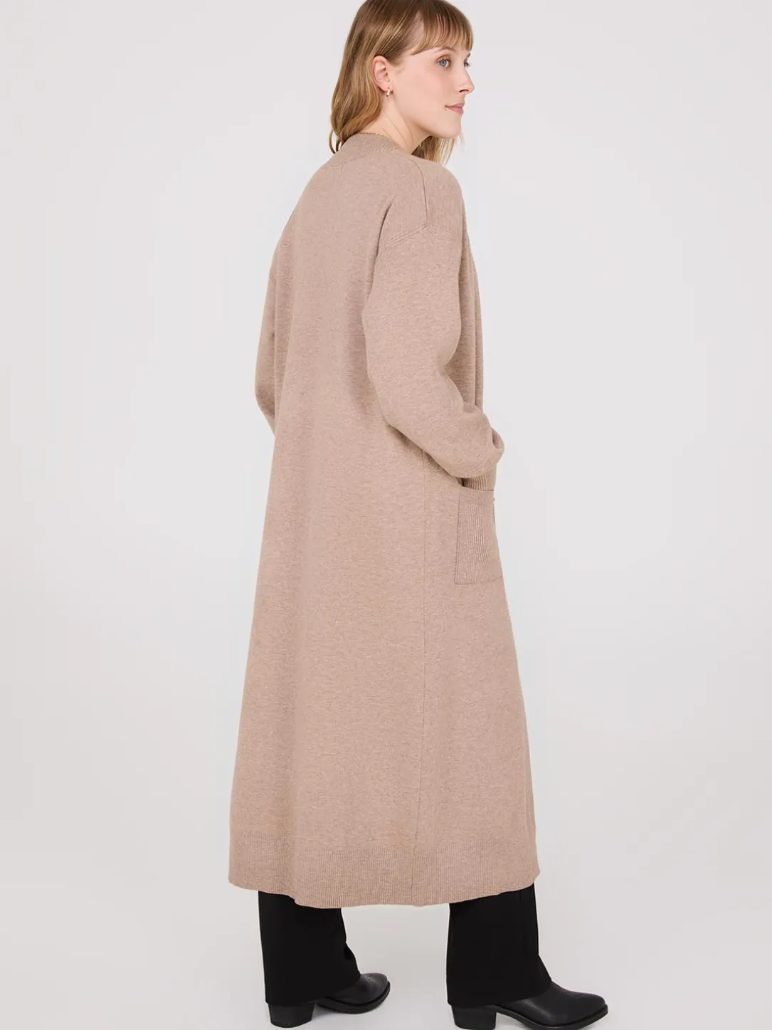 Drop Shoulder Long Duster