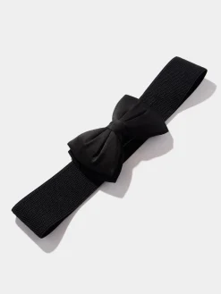 Elastic Stretch Belt With Bow Detail