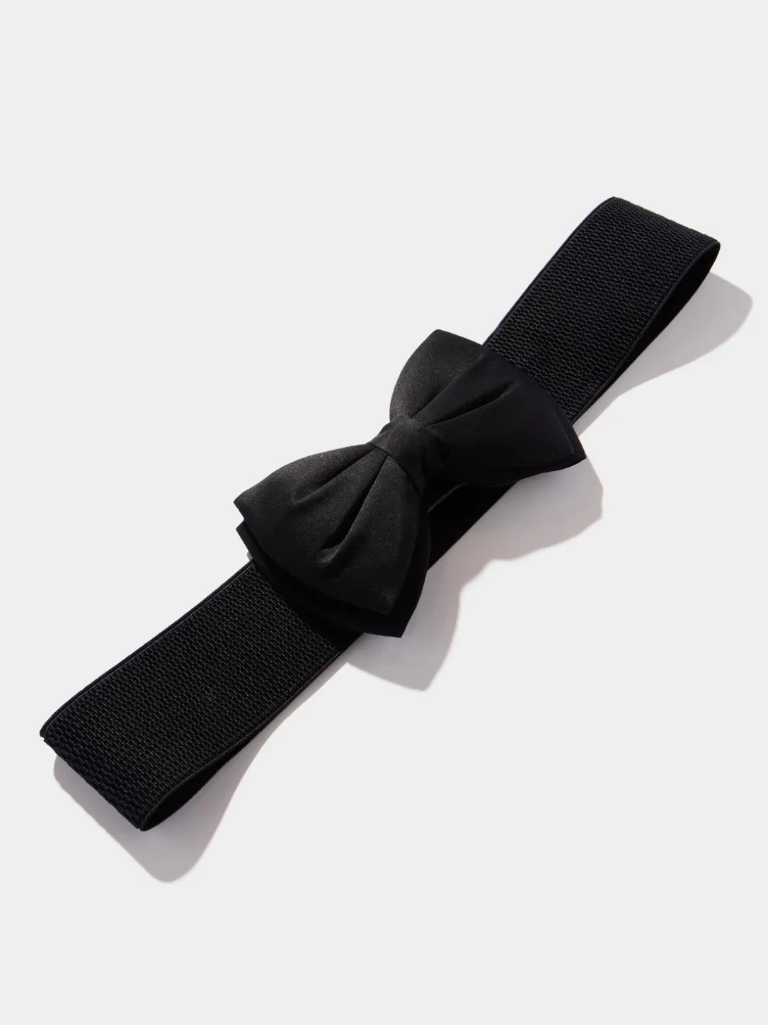 Elastic Stretch Belt With Bow Detail
