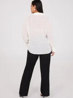 Embroidered Sequin Chiffon Blouse