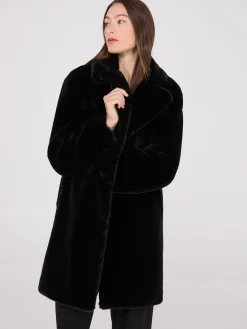 Faux Fur Mid-Length Coat