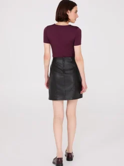Faux Leather Mini Skirt
