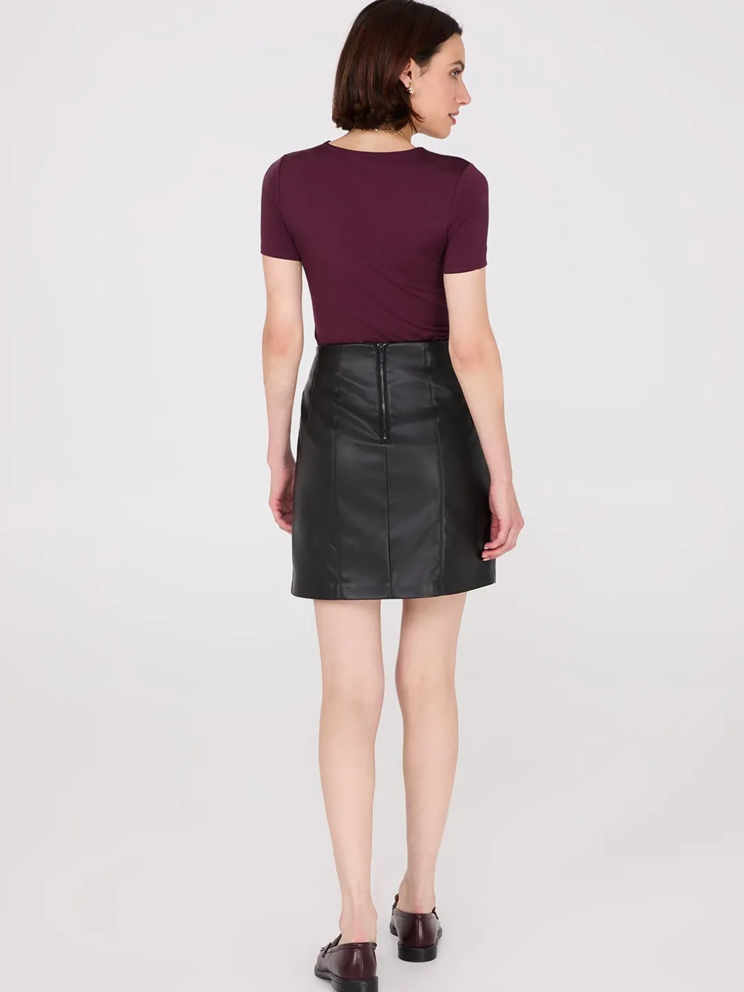 Faux Leather Mini Skirt
