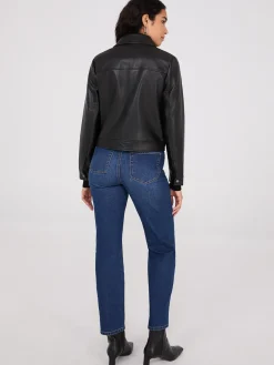 Faux Leather Utility Jacket