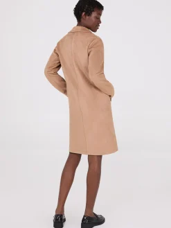 Faux Suede Car Coat