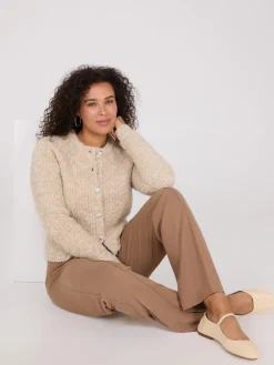 Faux Wool Raglan Cardigan