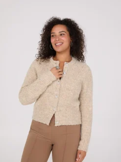 Faux Wool Raglan Cardigan