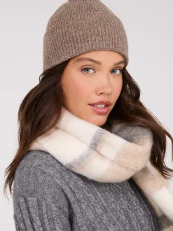 Faux Wool Ribbed Beanie