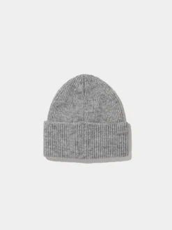 Faux Wool Ribbed Beanie