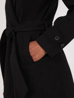 Faux Wool Wrap Coat