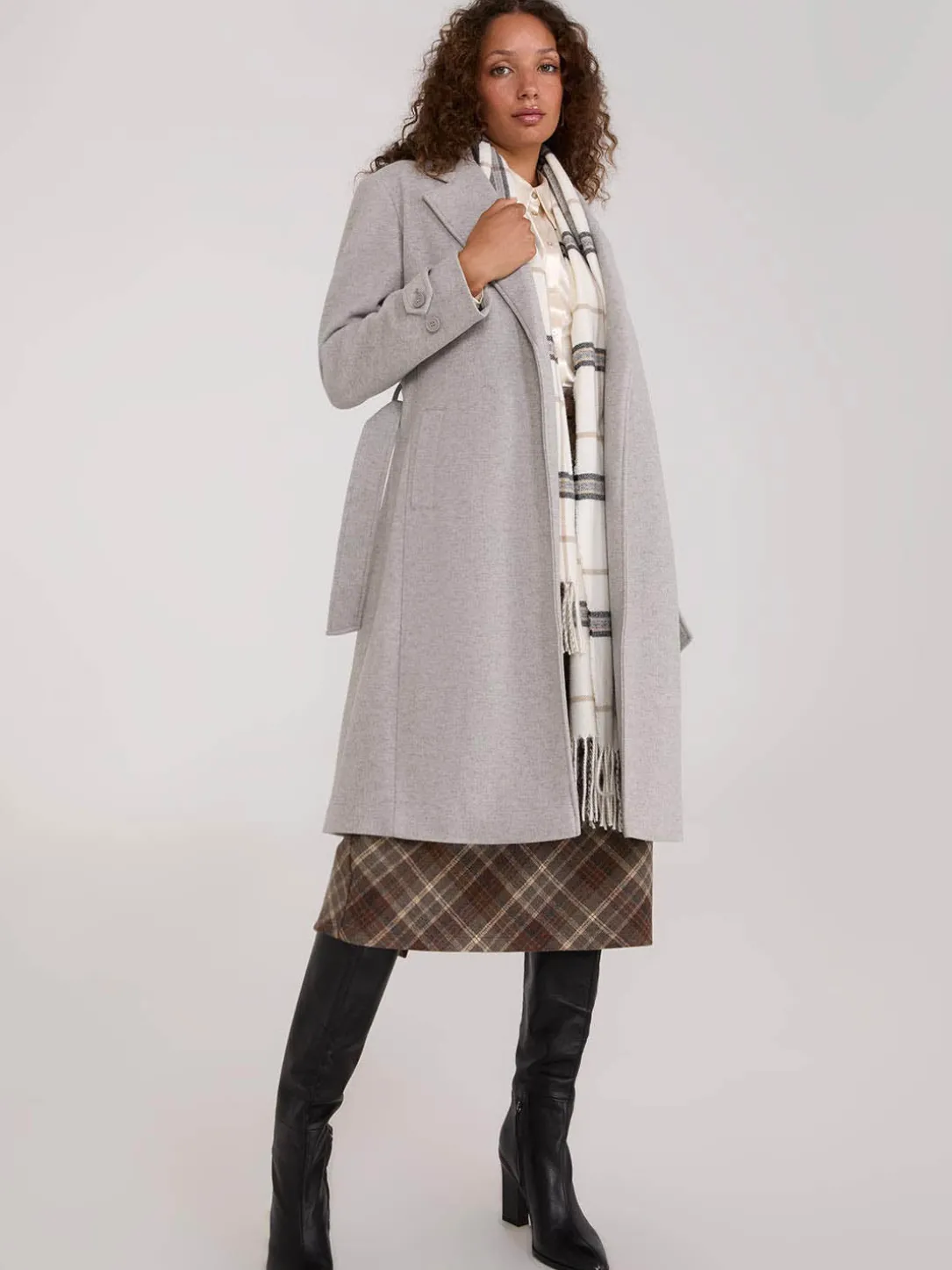 Faux Wool Wrap Coat