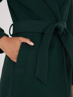 Faux Wool Wrap Coat