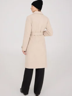 Faux Wool Wrap Coat