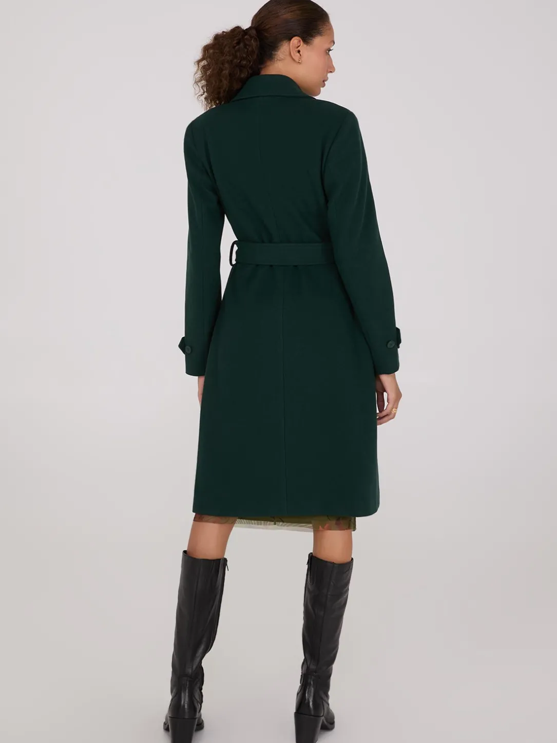 Faux Wool Wrap Coat