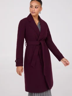 Faux Wool Wrap Coat