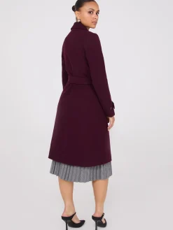 Faux Wool Wrap Coat