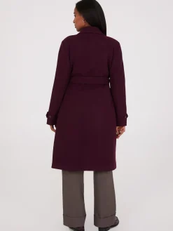 Faux Wool Wrap Coat
