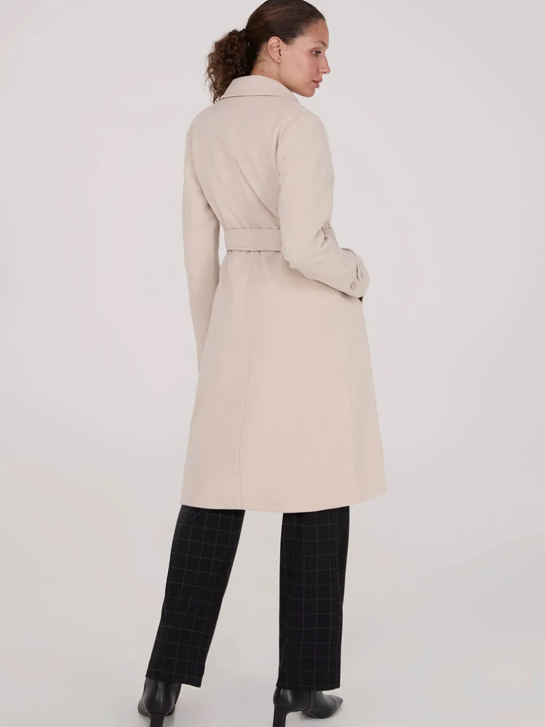 Faux Wool Wrap Coat