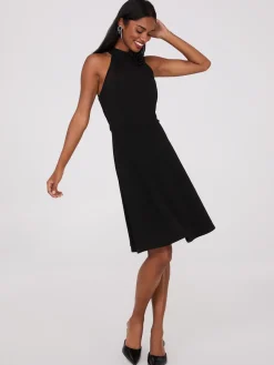 Fit & Flare Halter Neck Dress