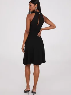 Fit & Flare Halter Neck Dress