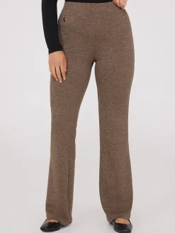 Flare Leg Melange Knit Pants