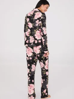 Floral Print Button-Down Pajama Set