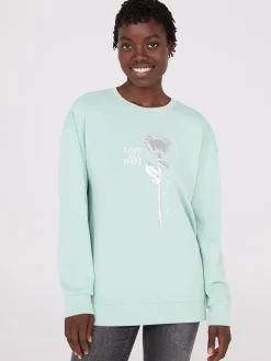 Foil Flower Graphic Sweatshirt