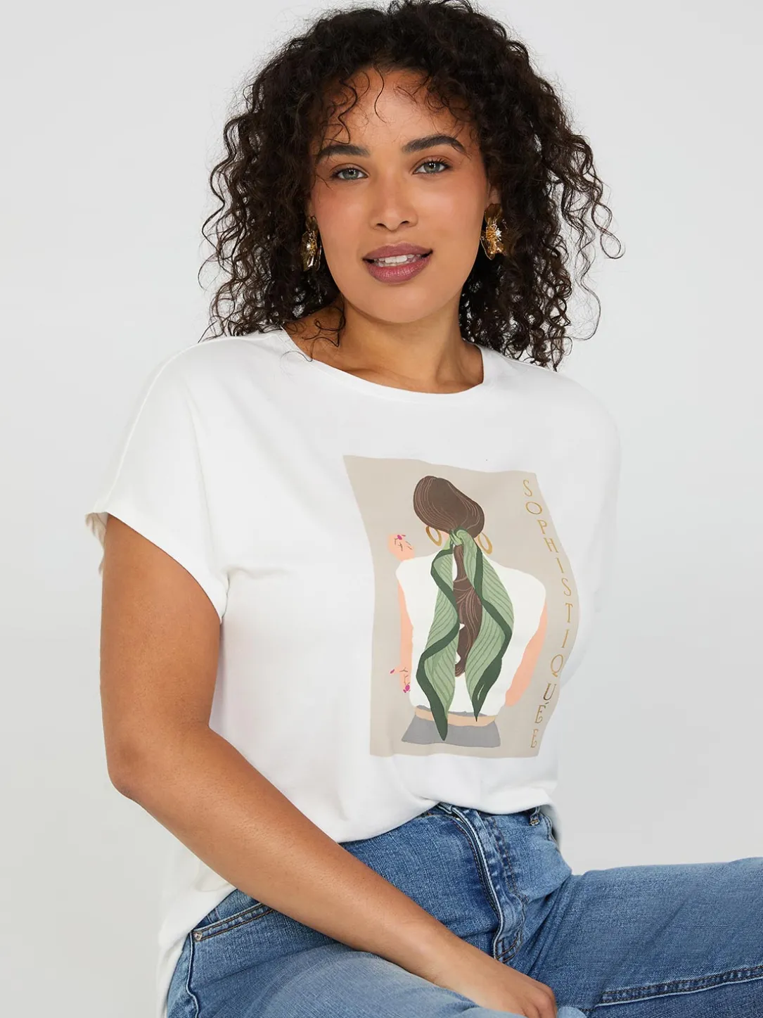 Foil "Sophistiquee" Graphic T-Shirt