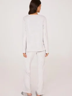 Foil Star Print Velour Pajama Set