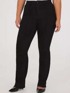 Front Pintuck Bootcut Jeans