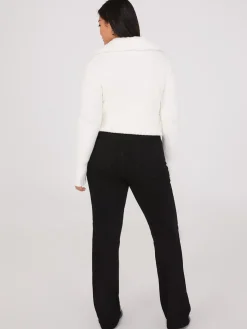 Front Pintuck Bootcut Jeans