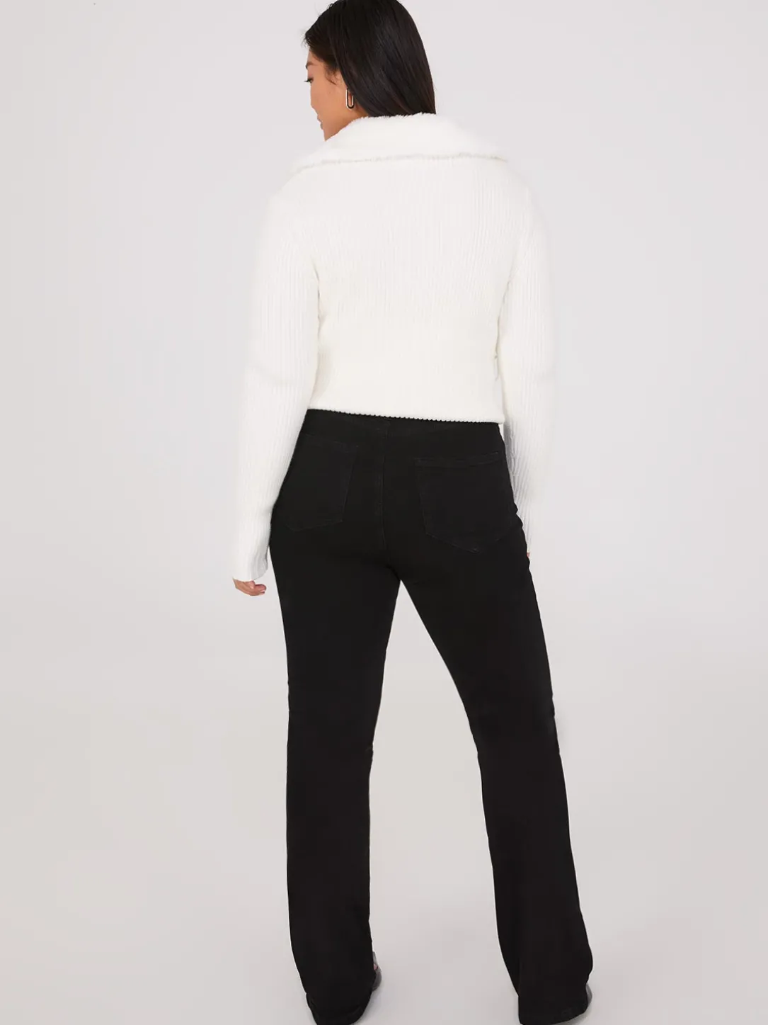 Front Pintuck Bootcut Jeans
