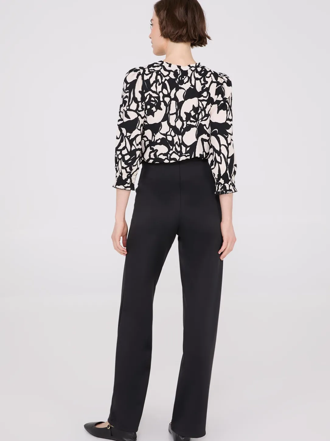Front Pintuck High-Rise Pants