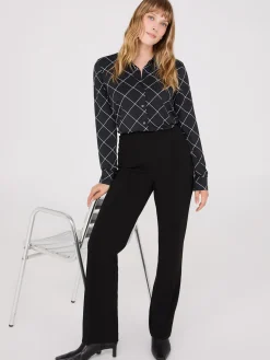 Front Pintuck Straight Leg Pants