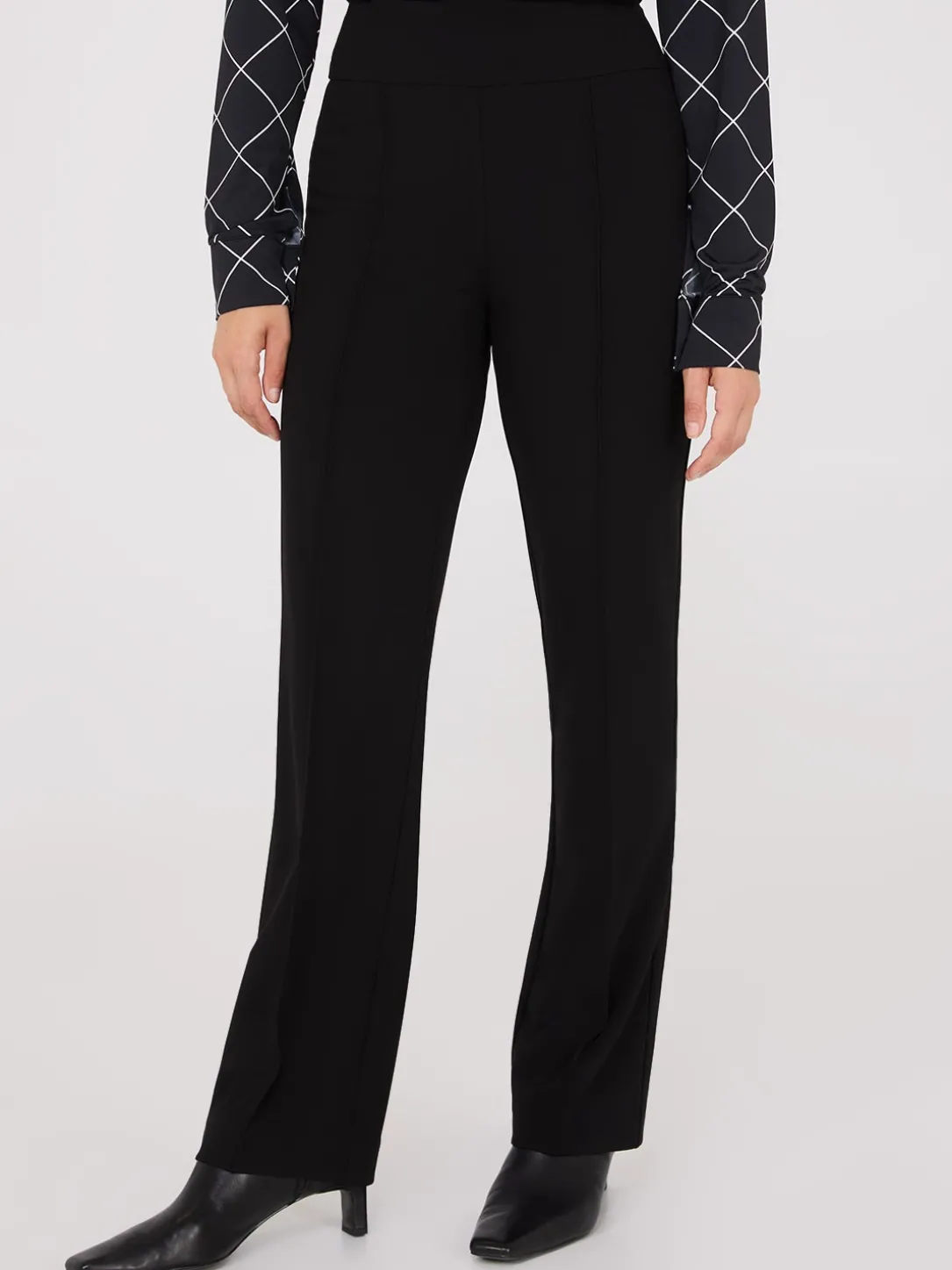 Front Pintuck Straight Leg Pants