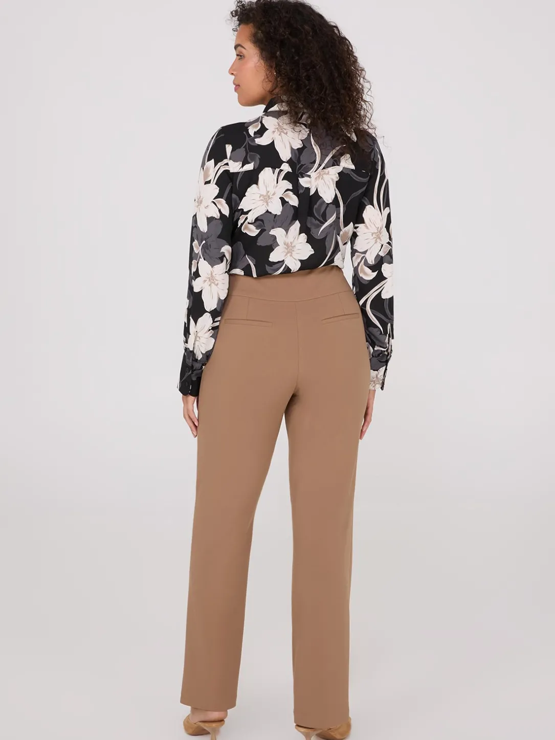 Front Pintuck Straight Leg Pants
