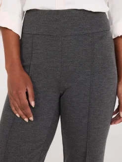 Front Pintuck Straight Leg Twill Pants