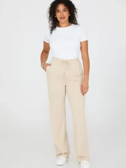 Front Pintuck Wide-Leg Pants