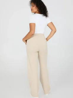 Front Pintuck Wide-Leg Pants