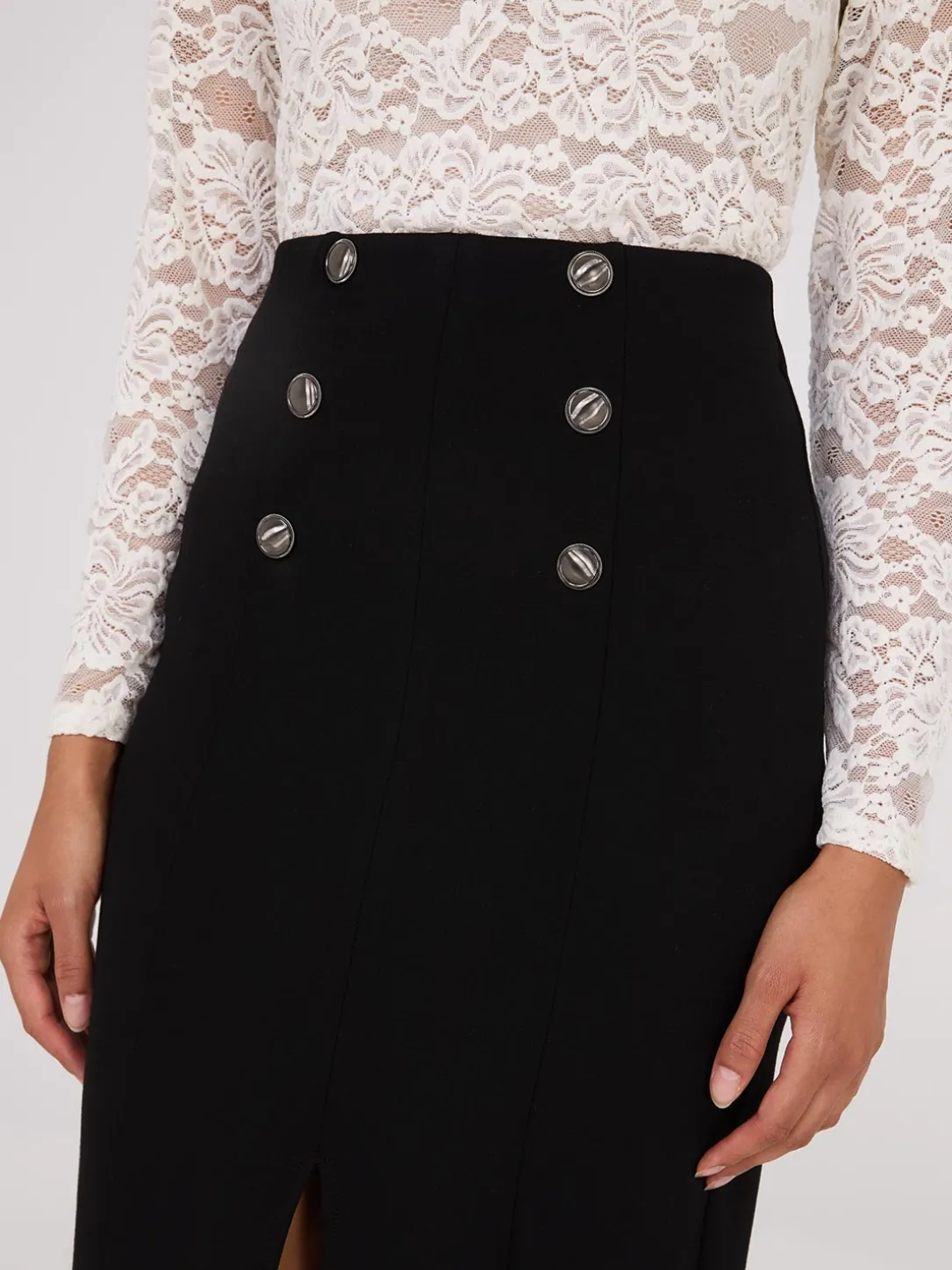 Front Slit Pencil Skirt
