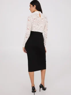 Front Slit Pencil Skirt