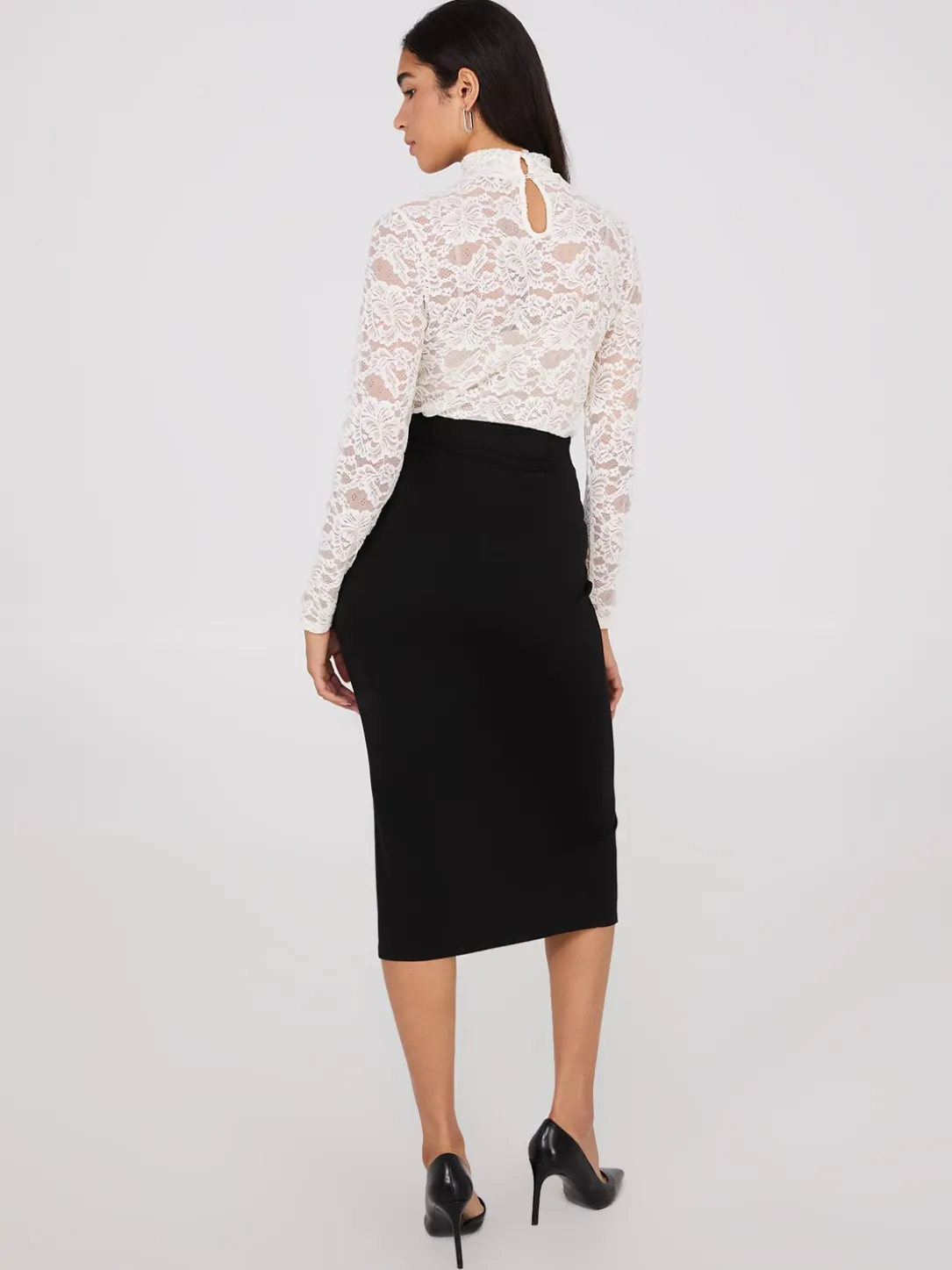 Front Slit Pencil Skirt