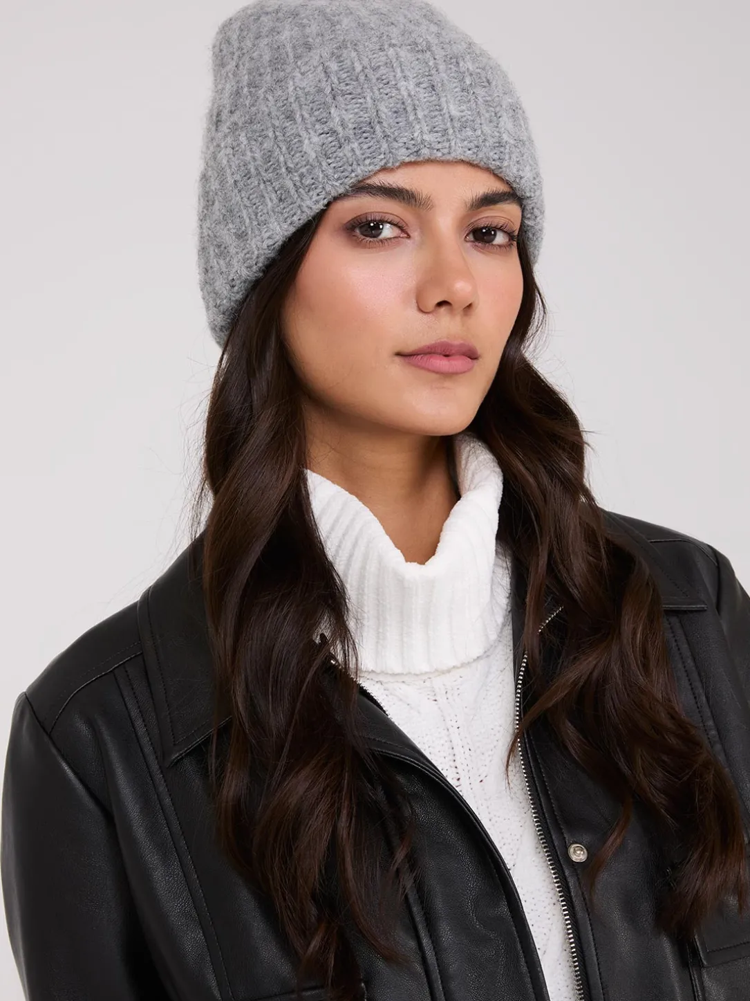 Fuzzy Ribbed Beanie