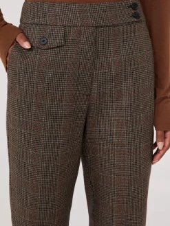 Glen Plaid Straight Leg Pants