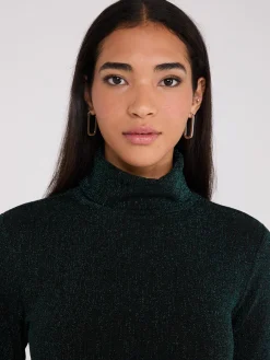 Glitter Turtleneck Top