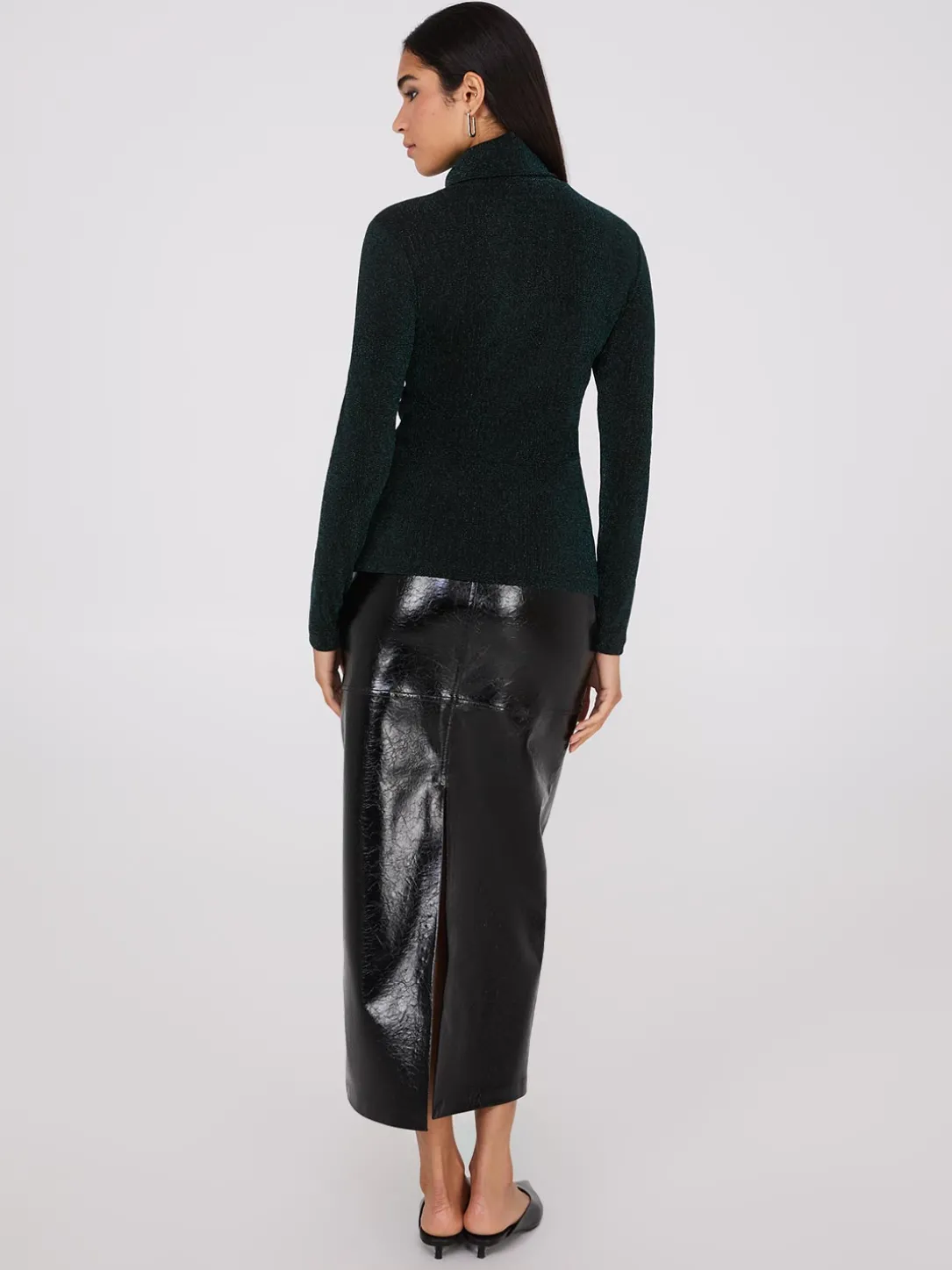Glitter Turtleneck Top