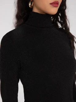 Glitter Turtleneck Top