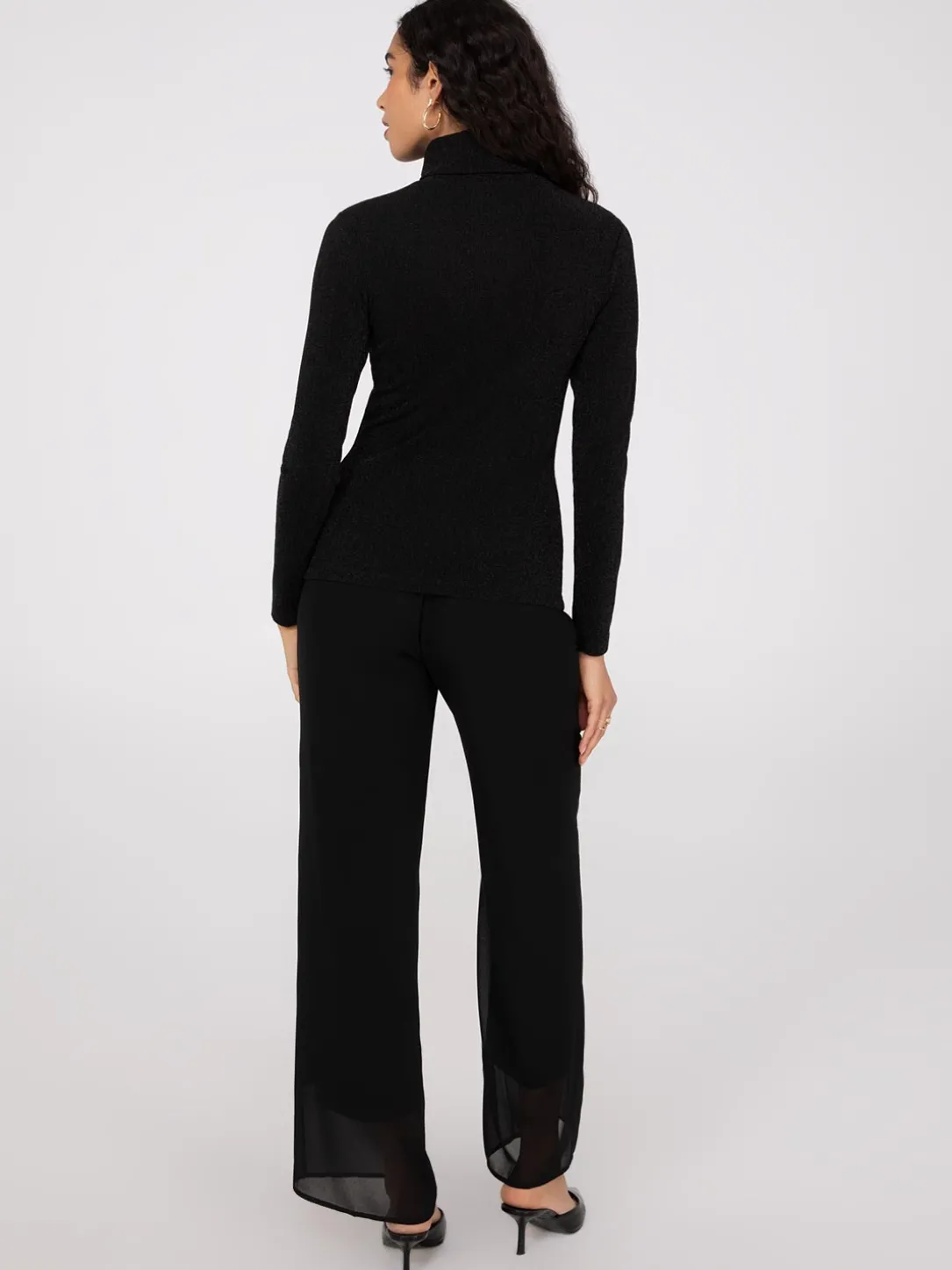 Glitter Turtleneck Top